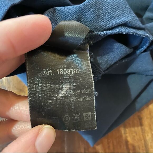 Oui Women’s Blue Tank Top/ Camisole V Neck Lace Sheer Back Size 6 - Picture 8 of 9